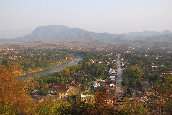 The peninsula of Luang Prabang between the Mekong and the Nam Khan Rivers