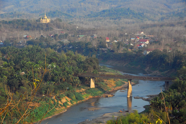 Bridge over teh Nam Khan River leading to the airport, Luang Prabang