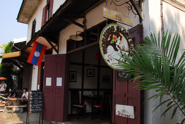 Morning Glory Cafe, a pleasant place run by an American and his Lao wife