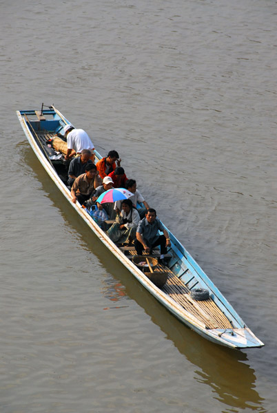 Small boat for crossing the Mekong