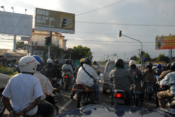 Motorbike traffic, Bali
