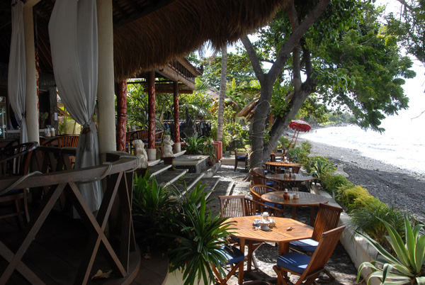 The restaurant of Tauch Terminal, Tulamben, Bali