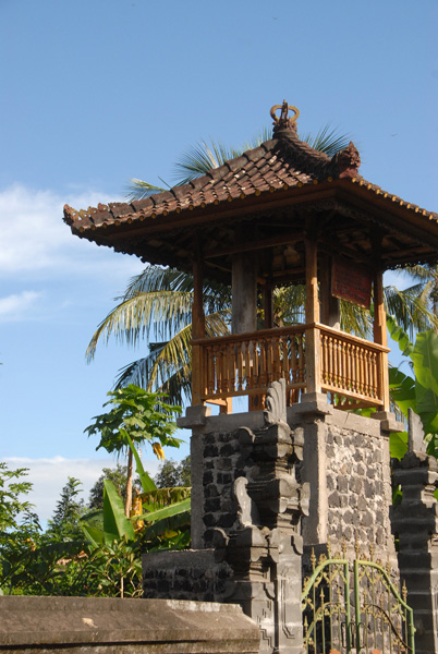Temple bell tower, east Bali