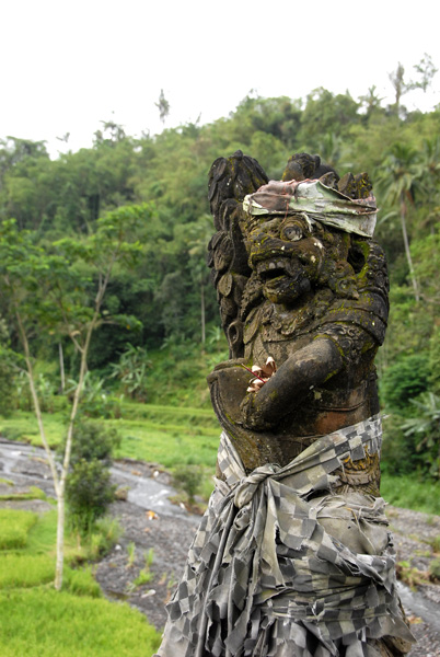 Statue on a bridge, eastern Bali