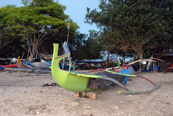 Balinese outrigger canoe, Jimbaren Beach