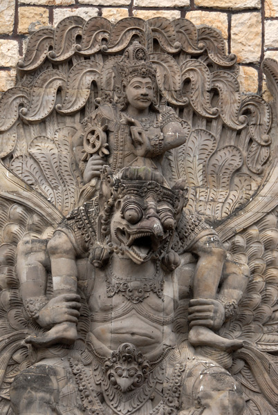 Garuda and Vishnu on BPD bank building, Denpasar