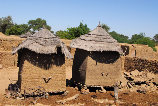 Thatched roof granaries, Mali