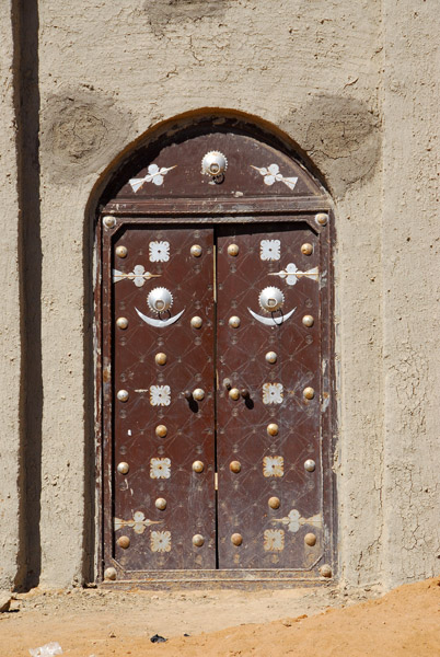 Ornate door to the Bibliotheque, Djenné