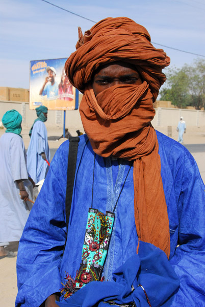 Tuareg man with neck purse