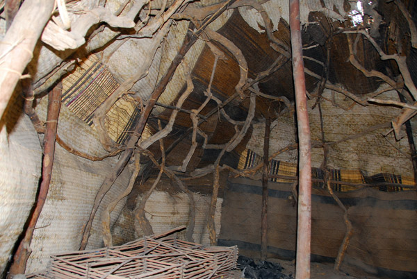 Interior of the nomad hut on display at the Ethnological Museum, Timbuktu