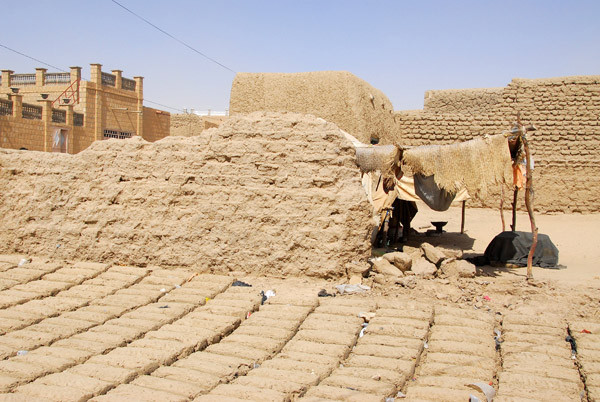 Mud bricks drying in the sun, Timbuktu