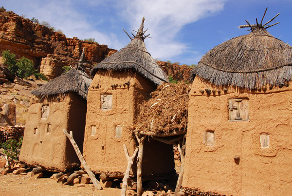 Three granaries, Songho, Mali