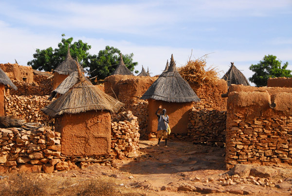 Dogon village heading out of Bandiagara on the Dogon Plateau