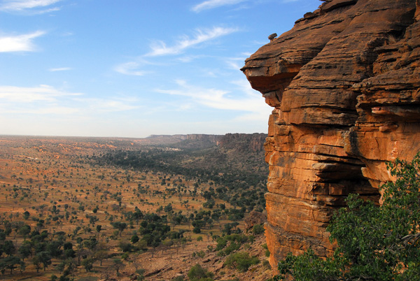 The edge of the Dogon Plateau, the Bandiagara Escarpment, Mali