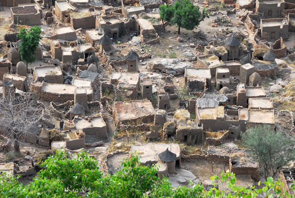 The Dogon Village of Tereli seen from the cliffside