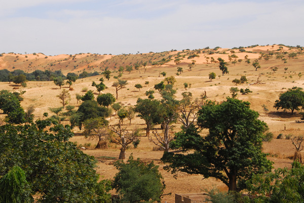 Sandy plains at the base of the Bandiagara Escarpment, Mali