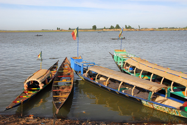 Pinasse on the Niger River at Mopti