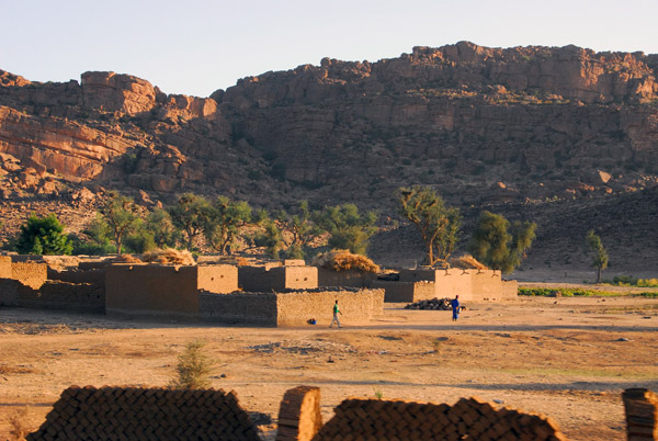 Village at the base of the north end of the Bandiagara Escarpment