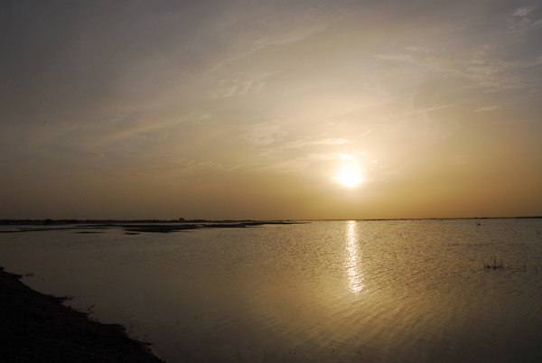 Sunset over the Niger River at the Timbuktu Ferry
