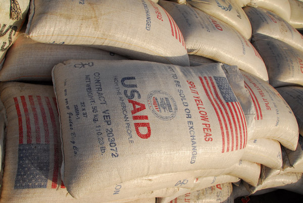 American food aid to Africa - USAID split yellow peas