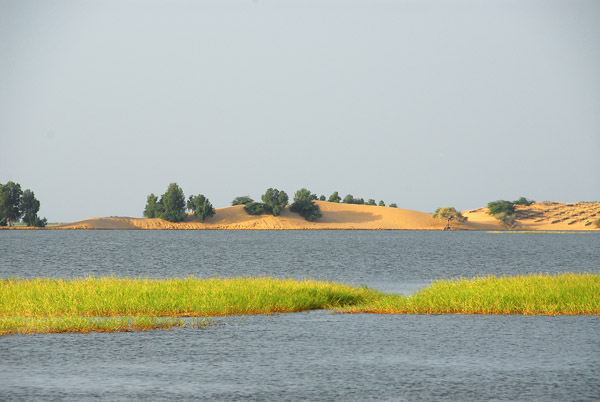 During most of the year, the Niger River is much lower