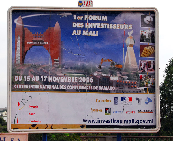 Billboard for an international conference in Bamako