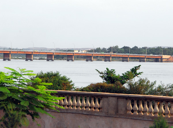 Our first view of the Niger River, Pont des Martyrs, Bamako, Mali