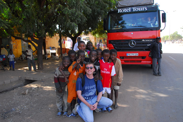 Me with some kids in Kayes, Mali, with the Rotel Truck