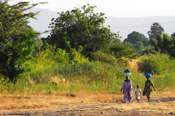 Villagers who live near the Chutes de Félou, Mali