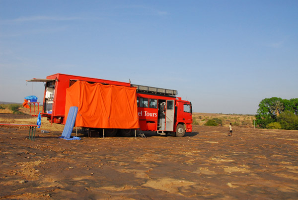 The Rotel open for an overnight stay near the Chutes de Félou, Mali