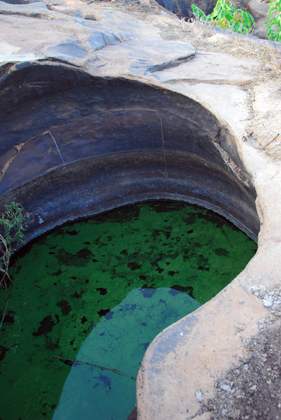 Natural hole in the rock