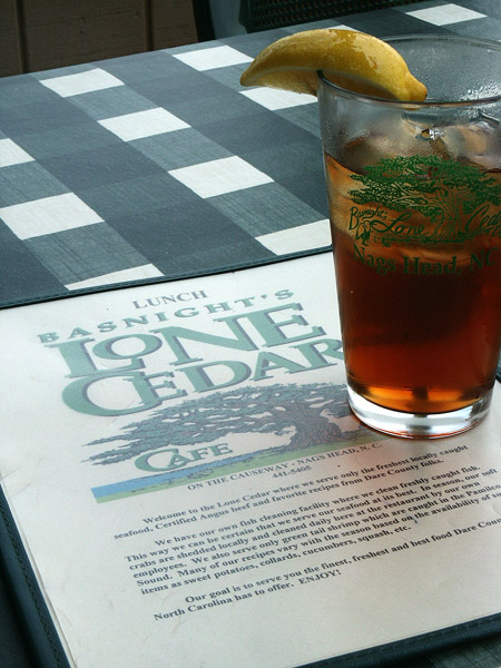 Ice Tea, Lone Cedar Cafe, Nag's Head, NC