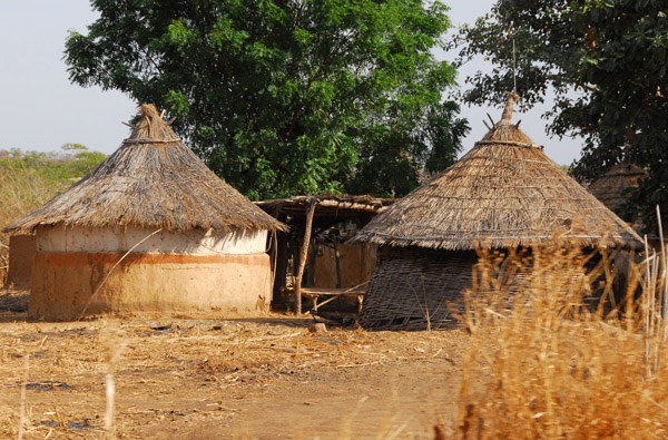 Village of round huts in Western Mali