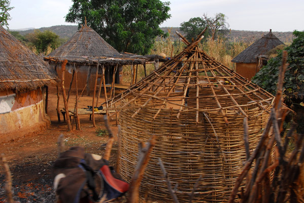 The basket-like start of a new hut, Mali