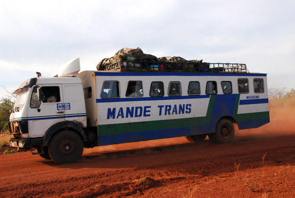 Mande Trans bus between Bamako and Kita, Mali