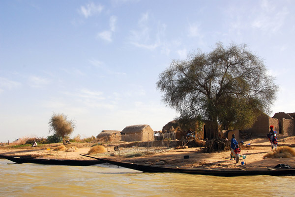 Village along the banks of the Niger between Mopti and Kotaka