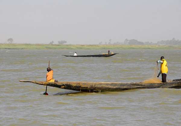 Fishing pirogue, Niger River, Mali
