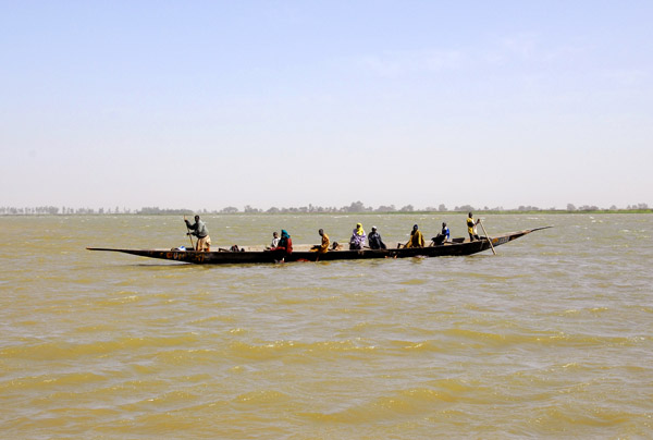 A large pirogue, Niger River, Mali