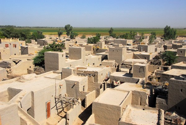 Niger River village of Kotaka from the roof of the mosque