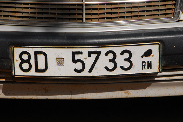 License plate of the Republique Niger, Niamey