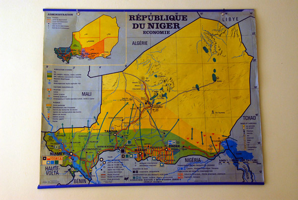 Economic map of the Republic of Niger