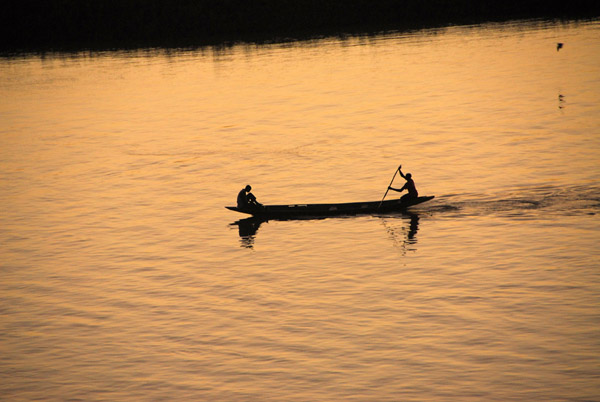Pirogue on the Niger River, Niamey