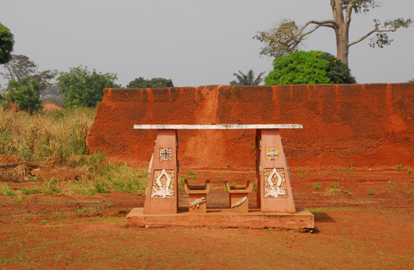 Part of the 4km perimeter wall surrounding the Royal Palace of Abomey, Benin