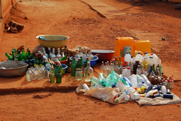 Old bottles for sale, Abomey, Benin