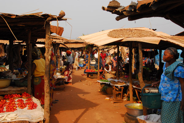 Stalls in the Abomey market, Benin