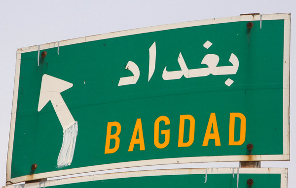 Roadsign for Bagdad