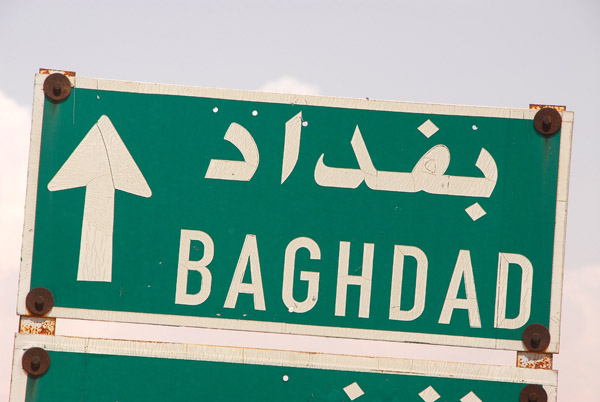 Roadsign for Baghdad