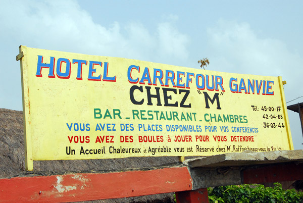 Hotel Carrefour Ganvié, Chez M, Bénin - site of the most disgusting chicken lunch I've ever had