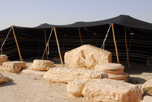 Bedouin tents set up for the Palmyra Festival