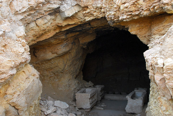 Cave behind the Temple of the Standards, Camp of Diocletian, Palmyra